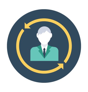 Erkek düz vektör simgesi