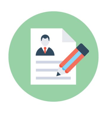 Özgeçmiş Yazma vektör simgesi