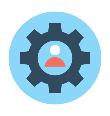 yönetim düz vektör simgesi