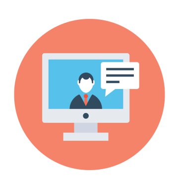 Canlı sohbet vektör simgesi