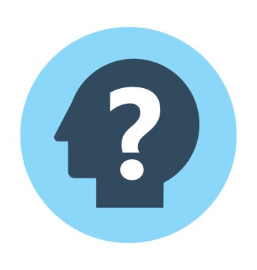 Soru formu düz vektör simgesi