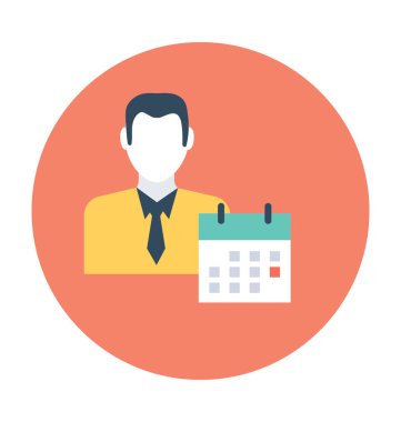 Dakik düz vektör simgesi