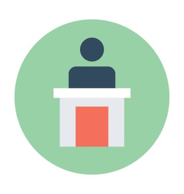 Konuşma düz vektör simgesi