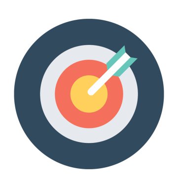 hedef düz vektör simgesi