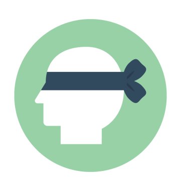 Kör düz vektör simgesi