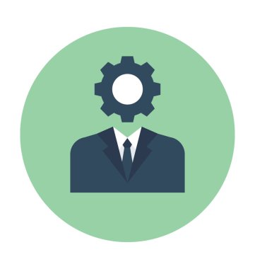 Beyin fırtınası düz vektör simgesi