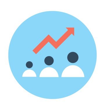 İlerleme düz vektör simgesi