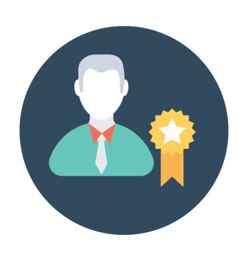 Kazanan düz vektör simgesi