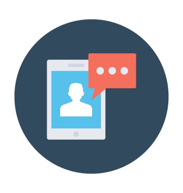 Mobil sohbet vektör simgesi