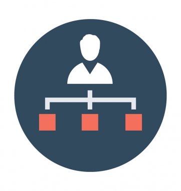 Lider düz vektör simgesi