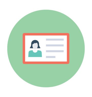 Kadın rozet vektör simgesi