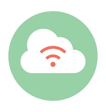 WiFi bulut vektör simgesi