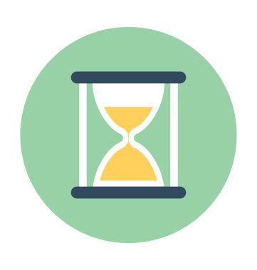 kum saati düz vektör simgesi