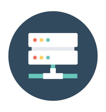 Sunucu Düz Vektör Simgesi