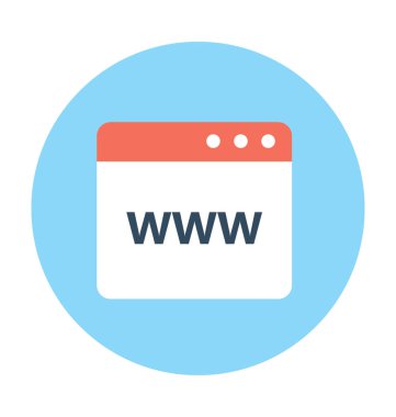 Www düz vektör simgesi