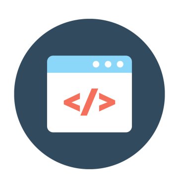 HTML kodlama vektör simgesi