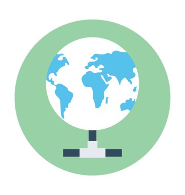 Internet düz vektör simgesi