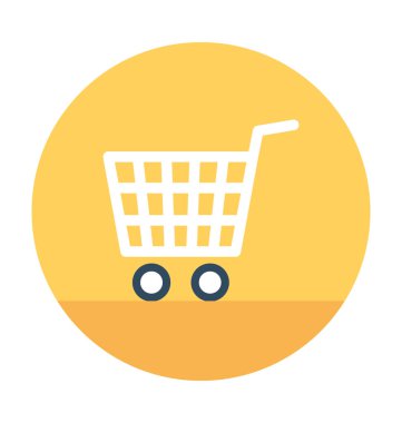 Alışveriş arabası vektör simgesi
