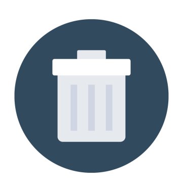 Çöp Kovası düz vektör simgesi