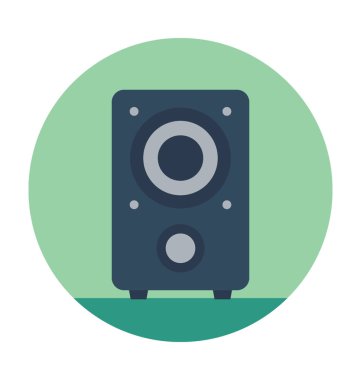 Hoparlör Düz Vektör Simgesi