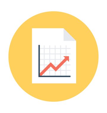 Grafik rapor vektör simgesi