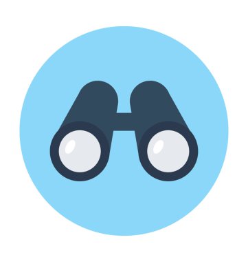 dürbünler düz vektör simgesi