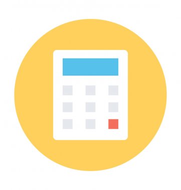 hesap makinesi düz vektör simgesi