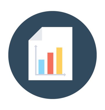 Grafik rapor vektör simgesi