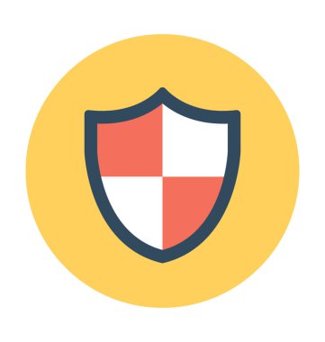 kalkan düz vektör simgesi