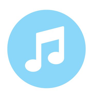 müzik notu vektör simgesi