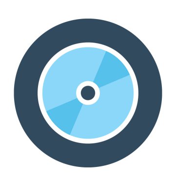 CD düz vektör simgesi