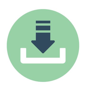 Düz vektör simge İndiriyor