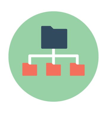 Klasör paylaşımı vektör simgesi