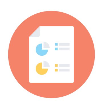 Grafik rapor vektör simgesi