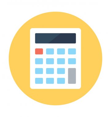 hesap makinesi düz vektör simgesi