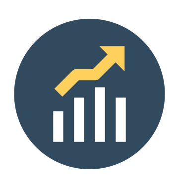 Büyüme grafik vektör simgesi