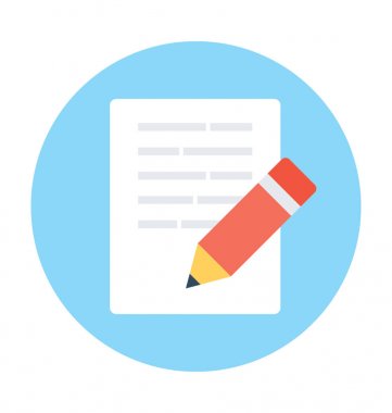 Yazılı düz vektör simgesi