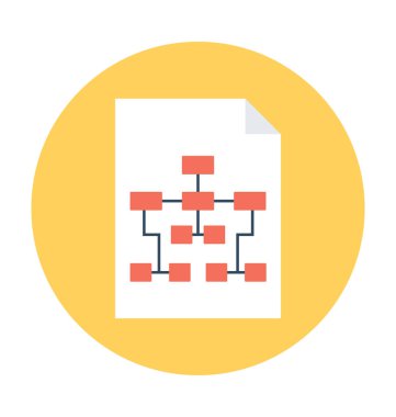 Site Haritası düz vektör simgesi