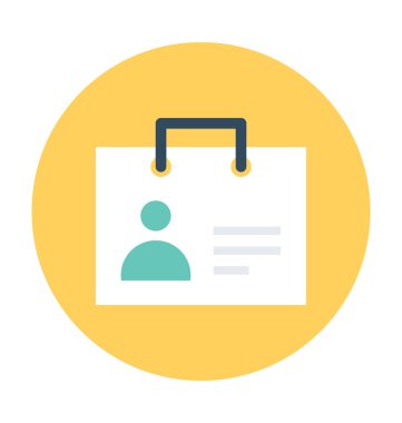 Kimlik kartı vektör simgesi