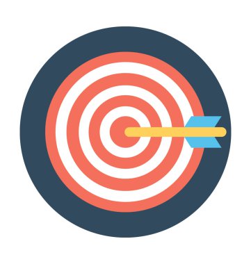 hedef düz vektör simgesi