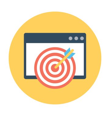 hedef düz vektör simgesi