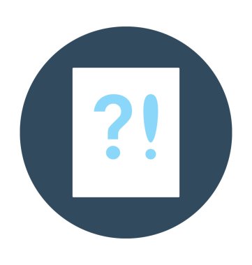 Soru sayfası vektör simgesi