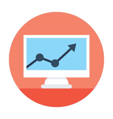 Online grafikler vektör simgesi