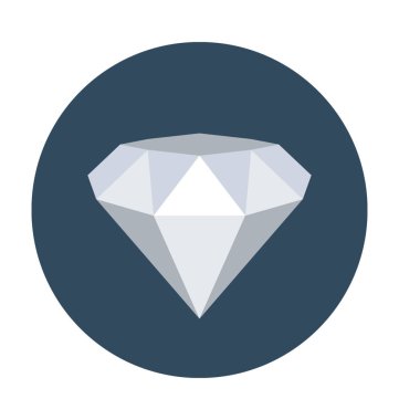 Elmas Düz Vektör Simgesi