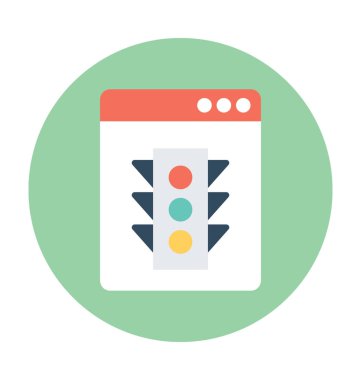 Trafik sinyalleri vektör simgesi