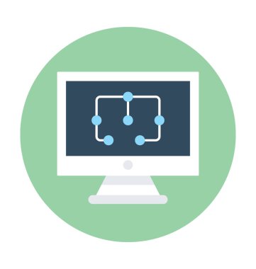 Düz vektör simgesini izle