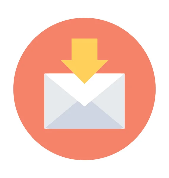 Inbox Flaches Vektor Symbol — Stockvektor