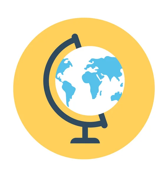 Mesa Globe Vector Icono — Vector de stock