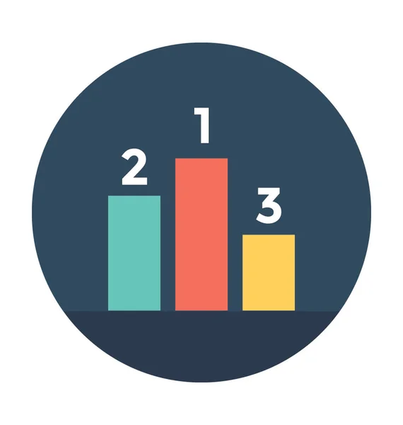 Icona Vettoriale Piatta Del Podio — Vettoriale Stock