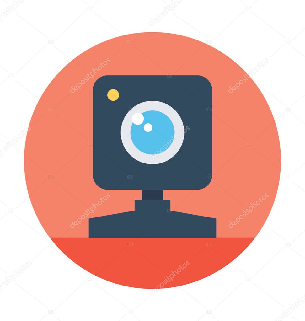 Webcam Flat Vector Icon